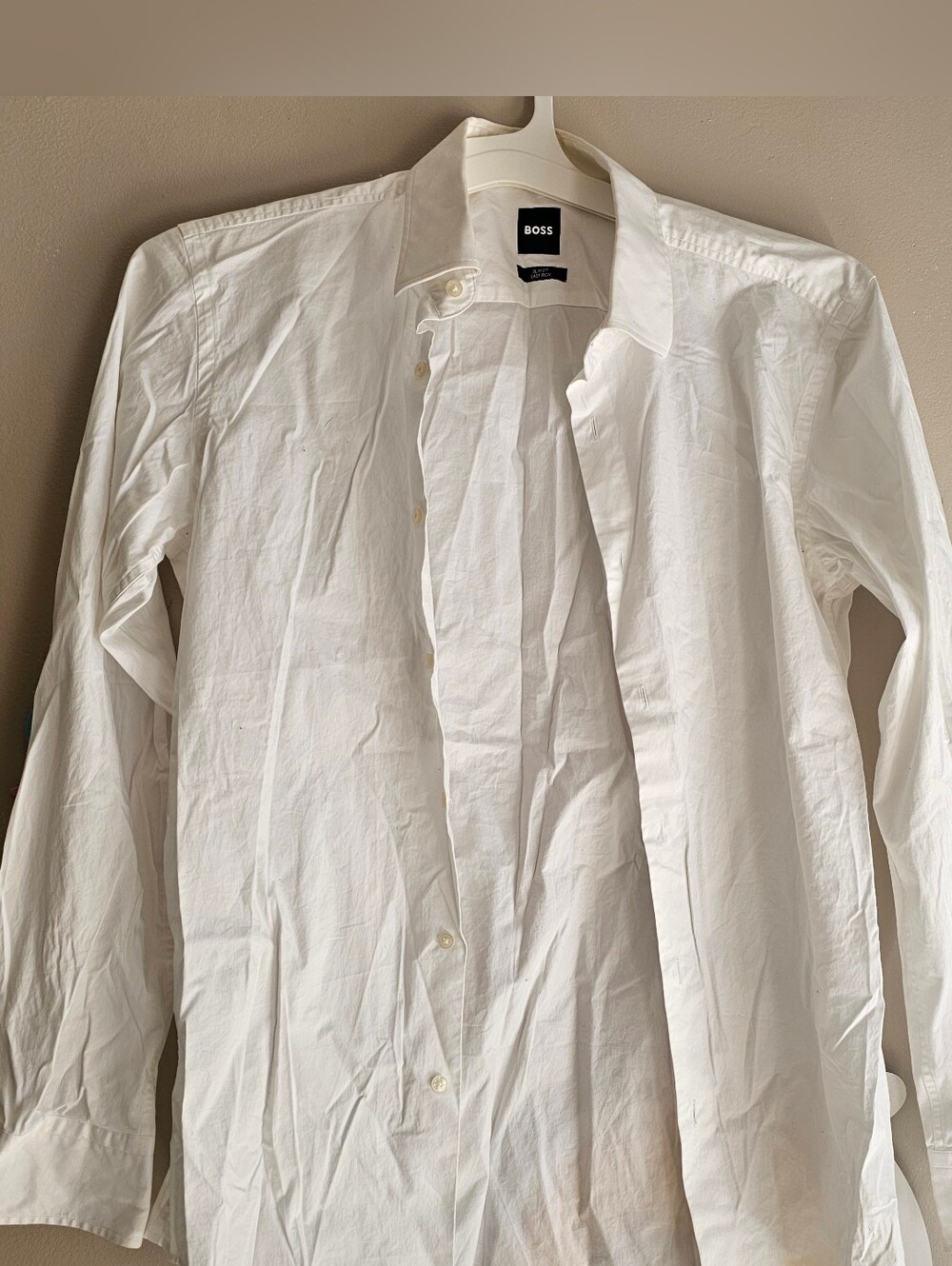BOSS by Hugo Boss Dress Shirt – Men's US 15.5 / EU 39 – White Slim Fit
